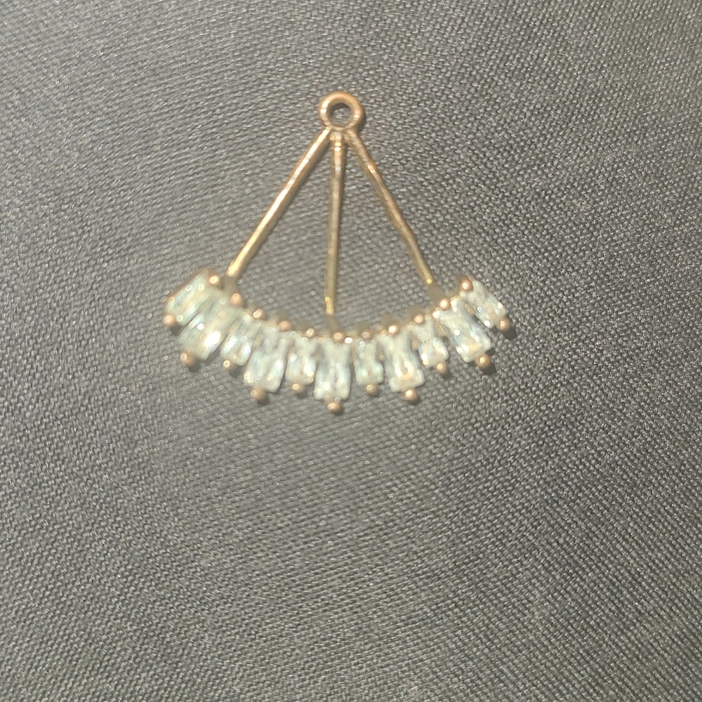 Vintage gold with baggett stone charm